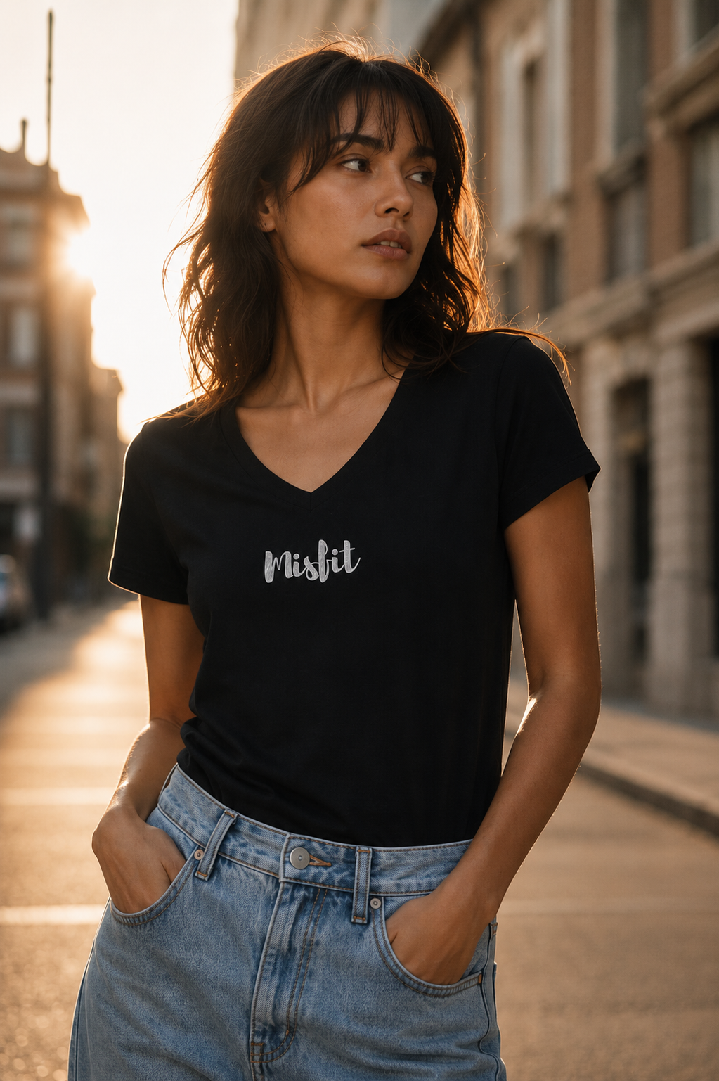 Misfit V-neck T-shirt