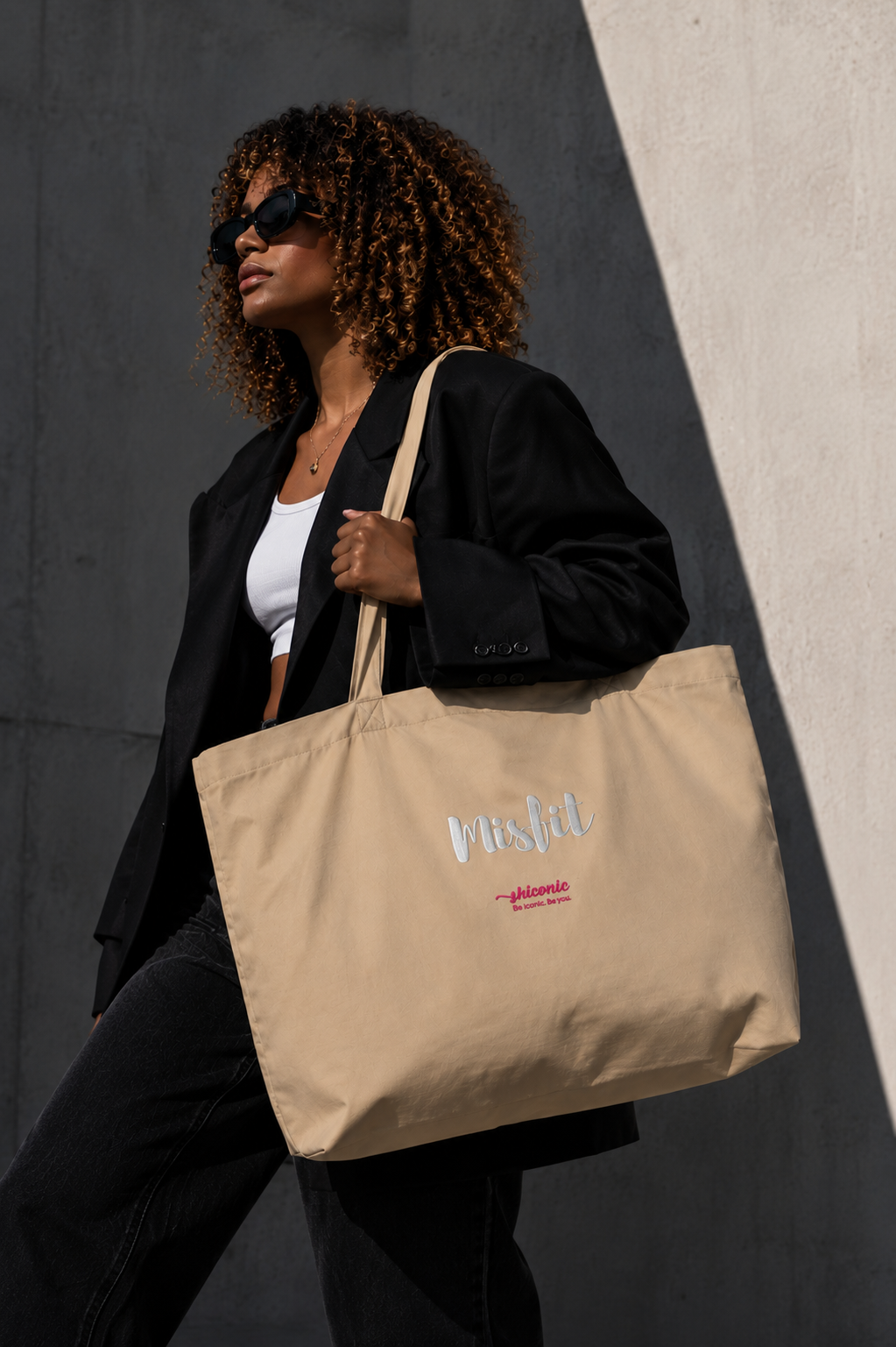 Misfit organic tote bag
